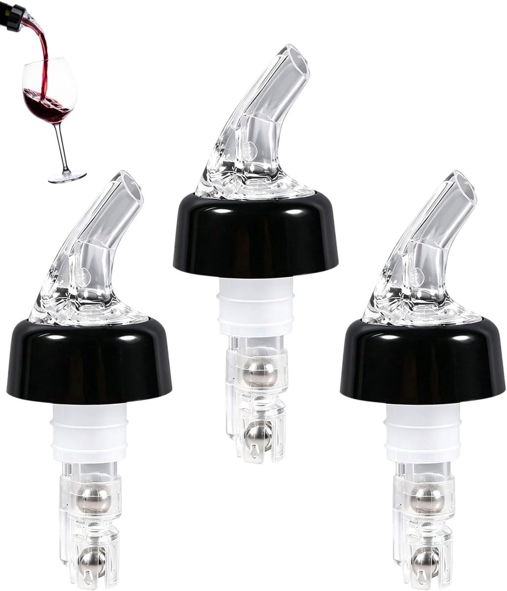 3 stuks flessenschenktuit met 20 ml, 25 ml, 40 ml, precisie-portioneerder voor sterke dranken, whisky en wijn, schenktuit voor sterke dranken, baraccessoires met meetfunctie en lekvrij design