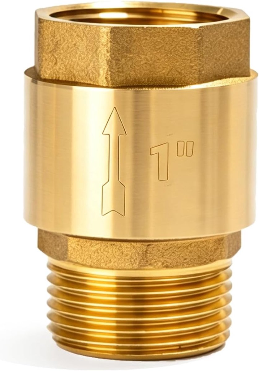 Terugslagklep 1 inch, terugslagklep 1 inch AG naar IG, 1 inch terugslagklep, lekvrij en hittebestendig terugslagventiel voor water, voor pomp, tuin, wasmachine, vat