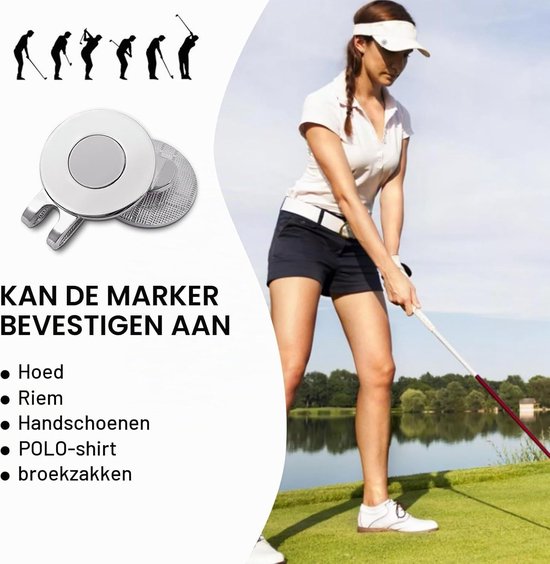 Magnetische Golfbal Marker met Cap Clip - 3 Stuks Golf Hoed Clips met Sterke Magneten voor Precisie en Gemak — afbeelding 3