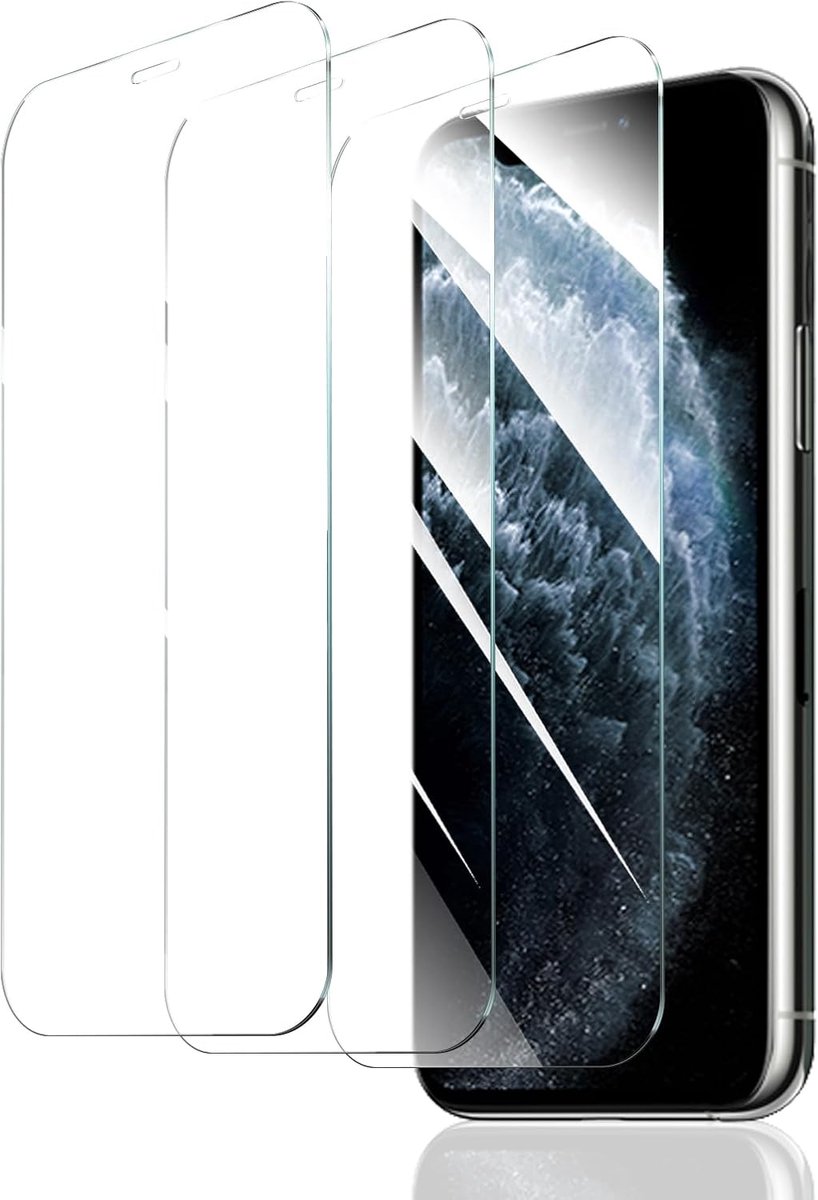 3 stuks beschermfolie voor iPhone 11 Pro Max/Xs Max, pantserbescherming glasfolie, displaybescherming, gehard glasfolie, pantserfolie, veiligheidsglas, 9H hardheid displayfolie, HD helder, anti-kras