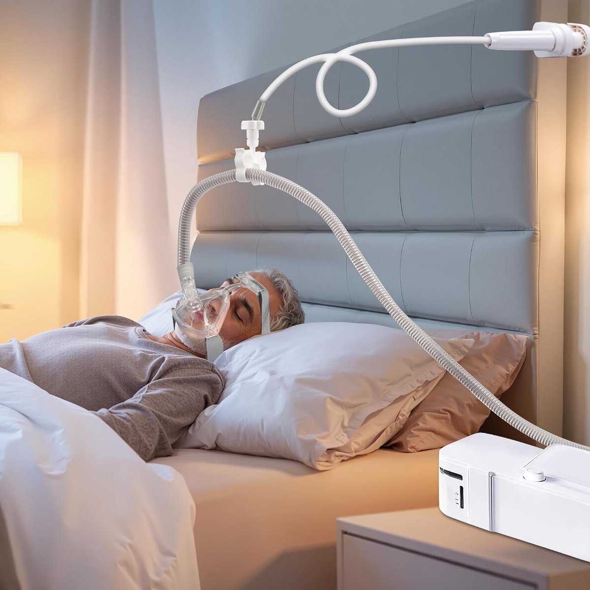 CPAP Hose Holder & Hose Lever Adjustable, Hose Support for CPAP Device Prevention of CPAP Hoses Leakage & Tangle - ShopVlot