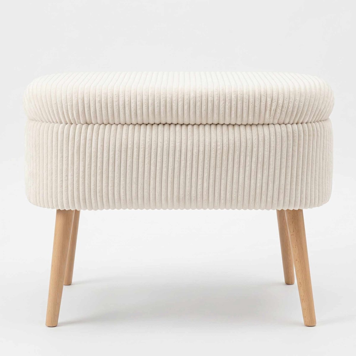 Skye Decor Mini Oslo - Poef met opbergruimte - 60 x 35 x 46 cm - Crème - Linnen