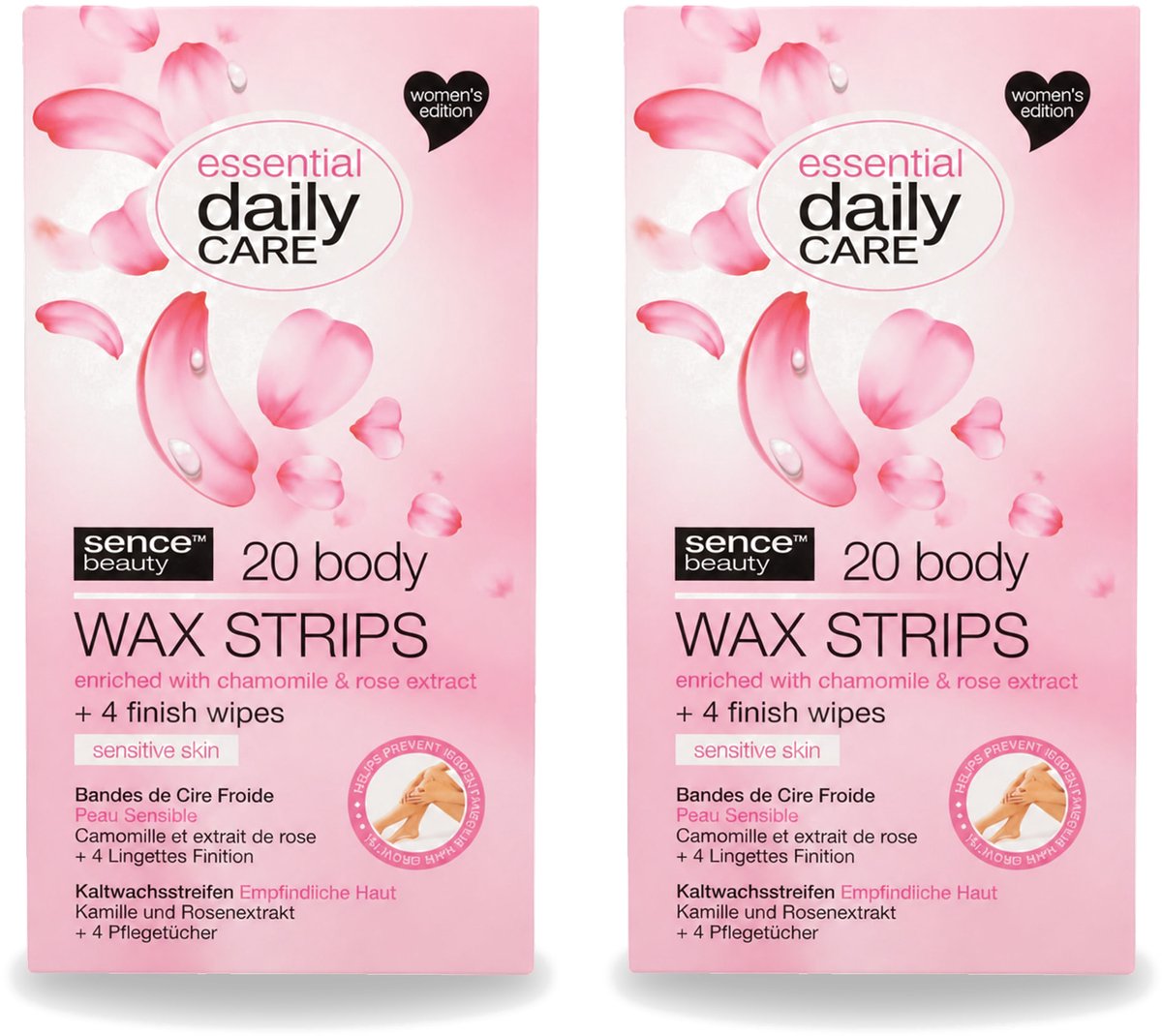 2 x Sence – Wax Strips – Lichaam – Ontharing – 20 Strips - Voordeelverpakking - 2 stuks