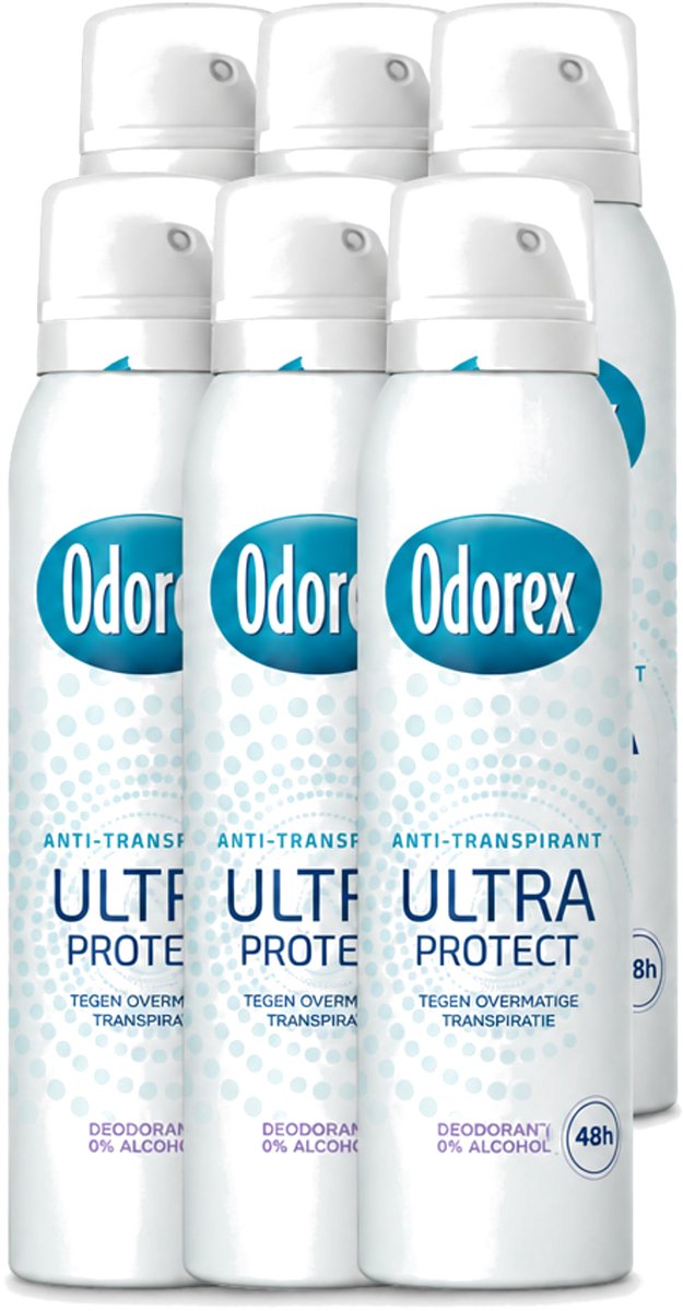 6 x Odorex - Deodorant Spray - Ultra Protect - Extra Krachtig - 150 ml - Voordeelverpakking - 6 stuks