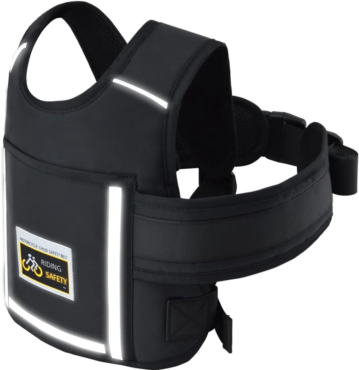 SnelShoppen - Jolik Upgrade Kids Motorcycle Harness met Pocket, Verstelbare Reflectieve Kindermotor Veiligheidsgordel voor Kinderen van 1-12 Jaar