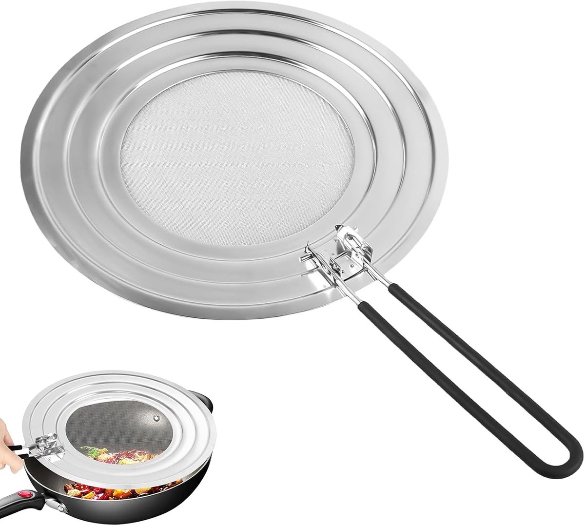 Splash guard for pans, splash guard kitchen made of stainless steel, splash guard for kitchen pans, splash guard made - ShopVlot