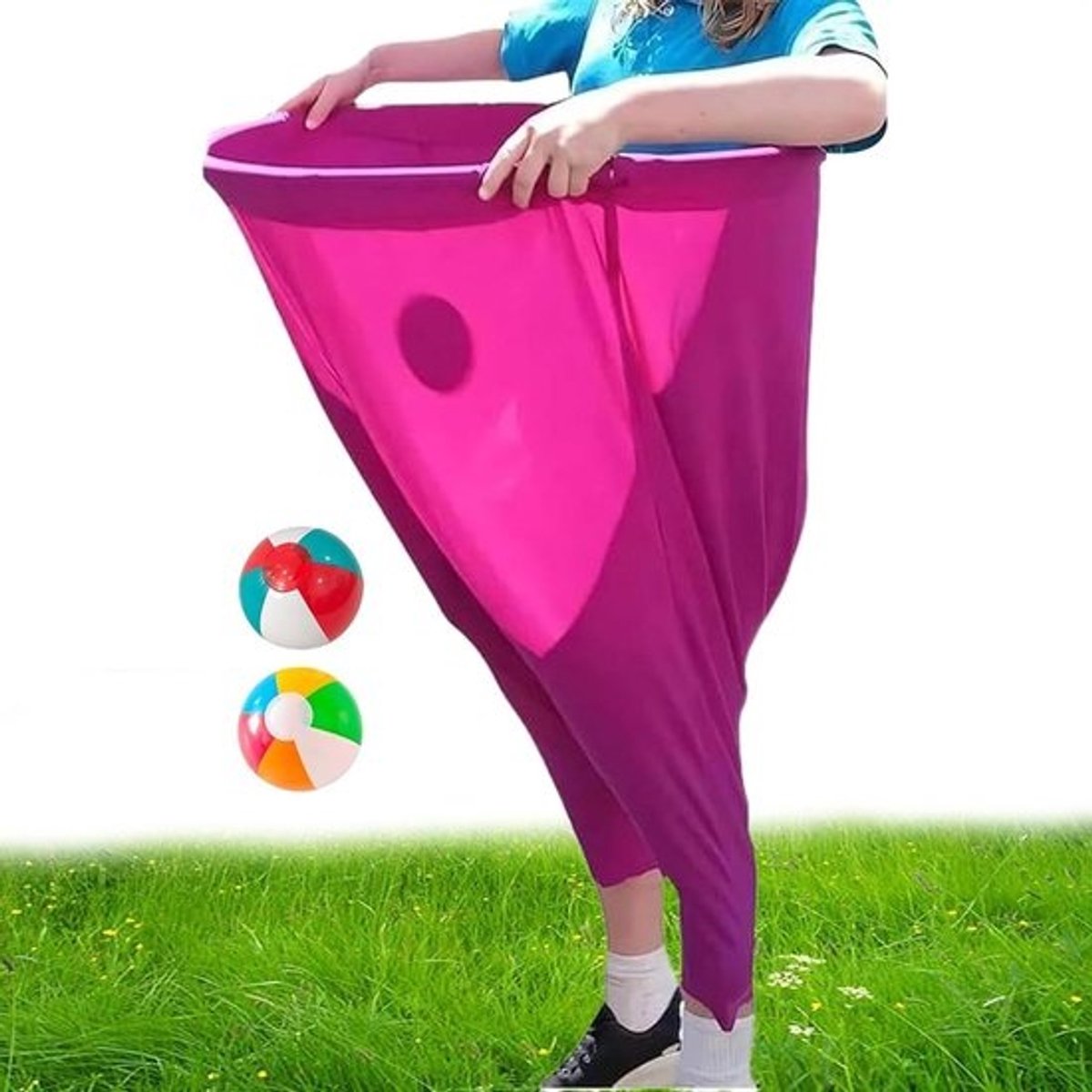 Aardappelzakken - Racezakken voor spellen - Buitenspelen - Duurzaam materiaal - Grote maat - Felroze