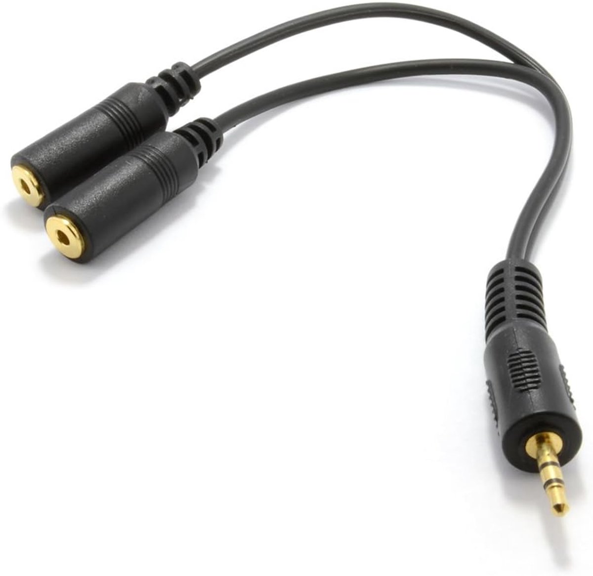 kenable 2.5mm Stereo Jack Splitter Adapter Audio Cable Lead Gold 20cm - ShopVlot
