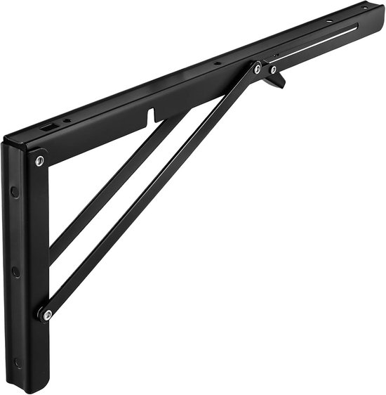4 Stuks 46 Inch Vouwbare Planksteunen, Sterke Metalen Driehoekige Steunen voor Wandmontage, Ideaal voor Meubels en Opslag met 80kg Draagvermogen — afbeelding 4
