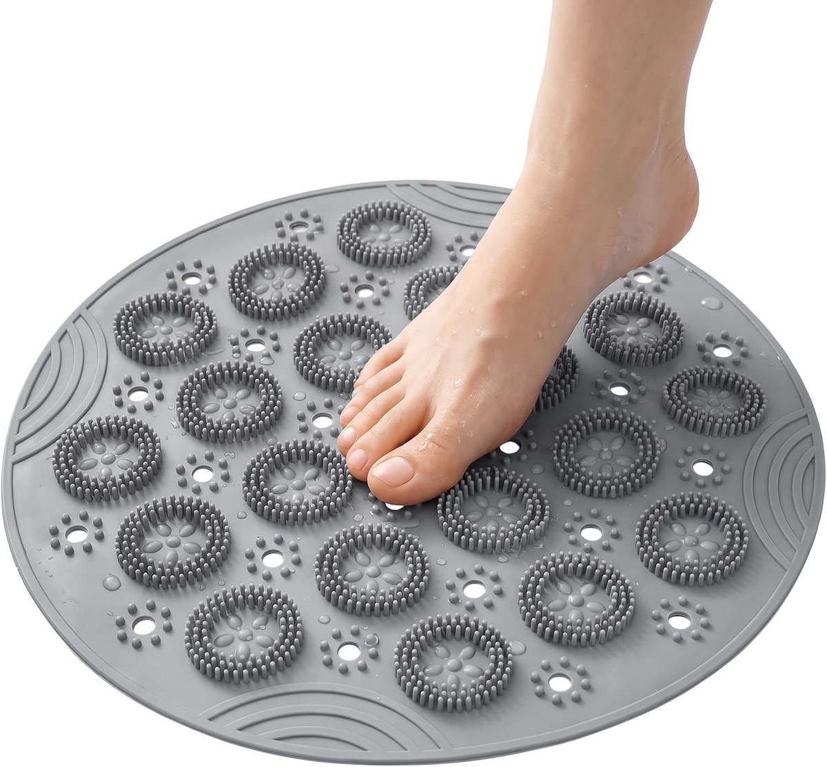 Badmat, rond, douchemat, antislip, badkamermat 30 x 30 cm
