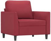 vidaXL - Fauteuil - 60 - cm - kunstleer - wijnrood