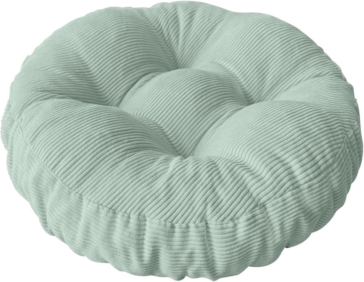 Rond, 65x65cm, vloerkussen, stoelkussen, outdoor, wasbaar, mintgroen