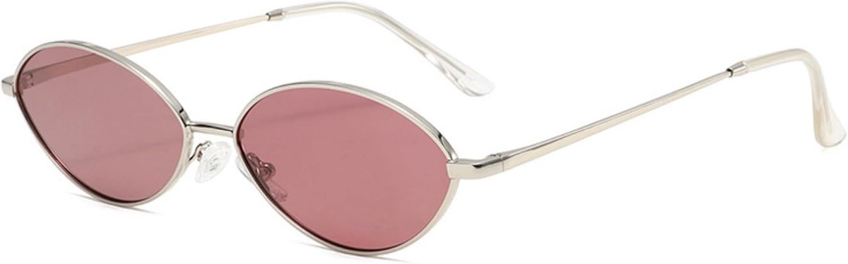 Ovale zonnebril met metalen frame voor dames en heren
