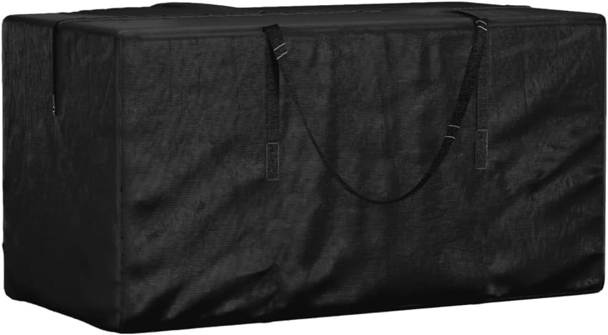 Opbergtas voor kussens, tuin, 150 x 75 x 75 cm, PE, zwart | Lange ritssluiting, 2 sterke handgrepen, veelzijdig voor terras, dekens, tenten