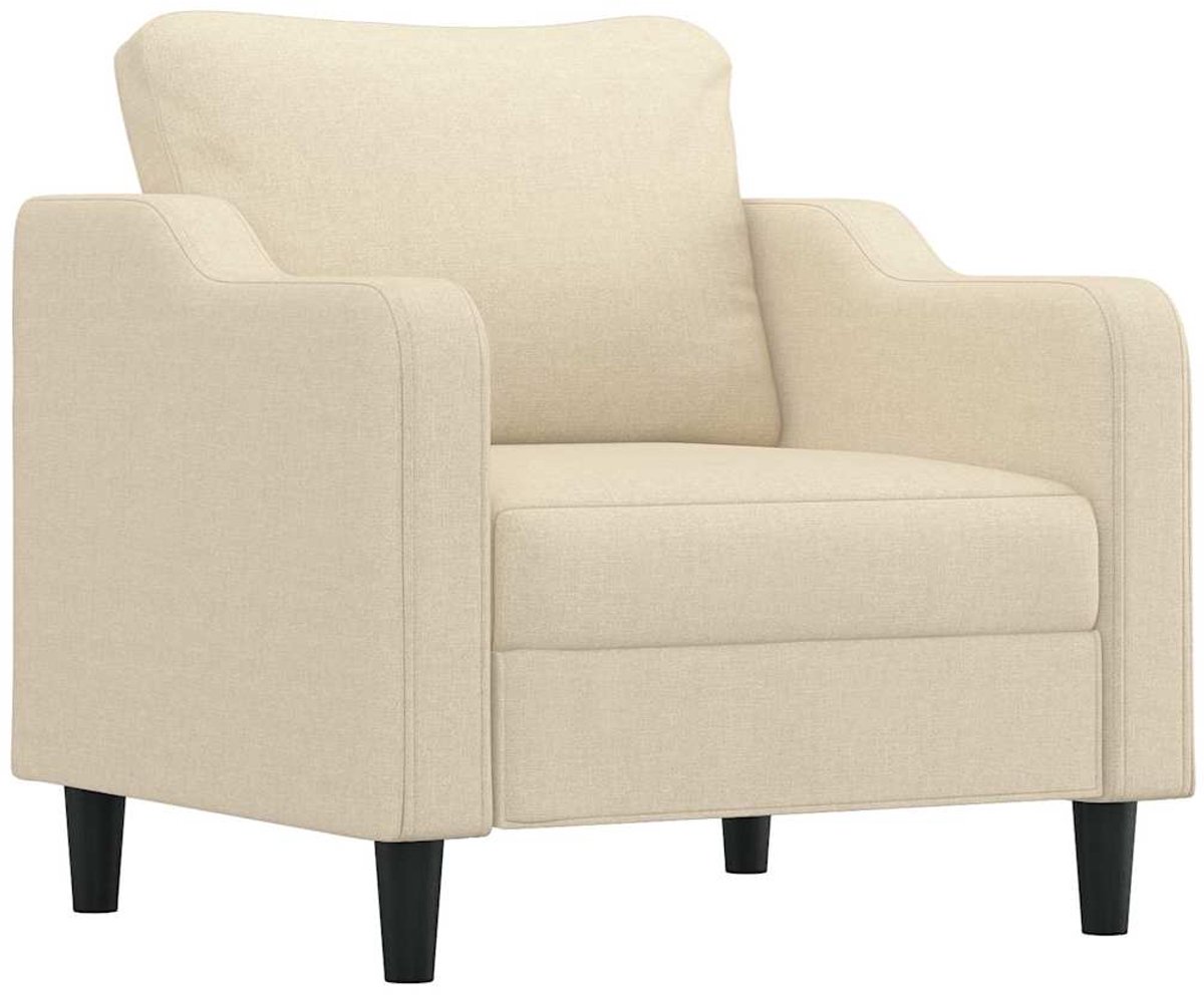 vidaXL Fauteuil - 60 - cm - stof - crèmekleurig