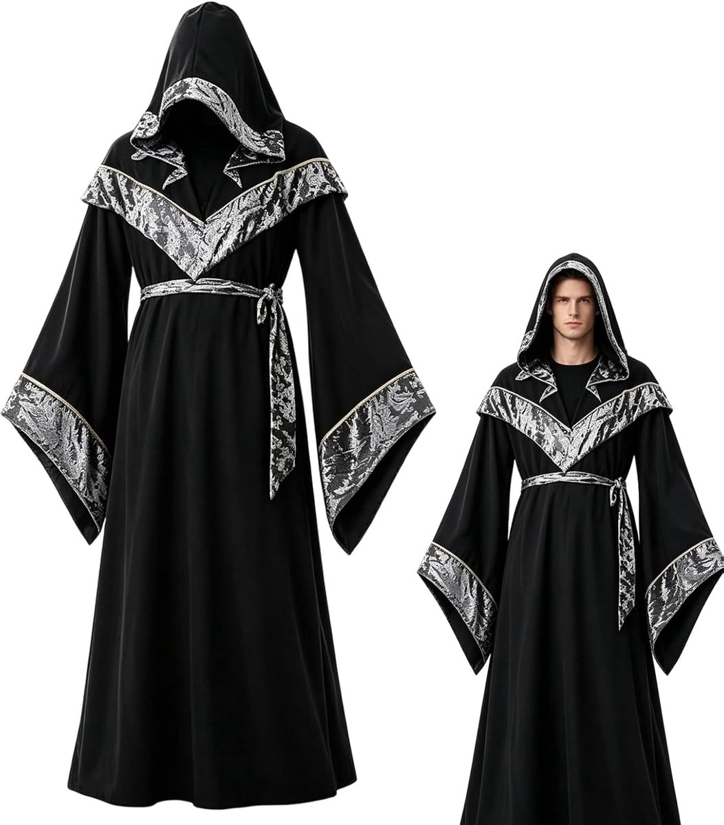 Tovenaarsgewaad Halloween cosplay kostuum voor mannen