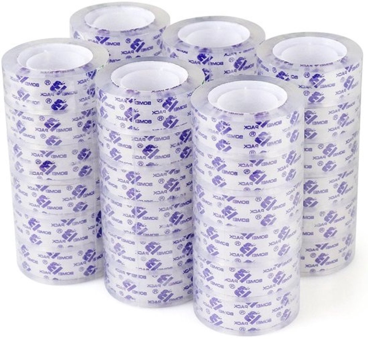 36 rollen transparante plakband, 18 mm x 25 m - voor verpakking, cadeaus en kantoor