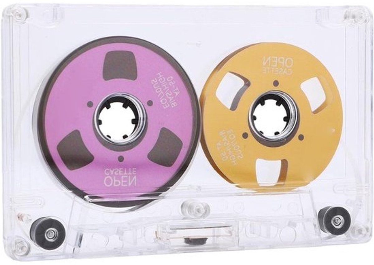 Lege cassetteband - Muziekopname - Muziek opnemen - 50 Minuten speeltijd - ABS aluminium - Zwart
