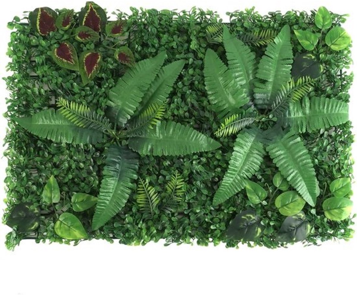 Kunstgraspanelen - Buxuswand - Buitendecoratie - Weerbestendig PE - 60 x 40 cm - Groen