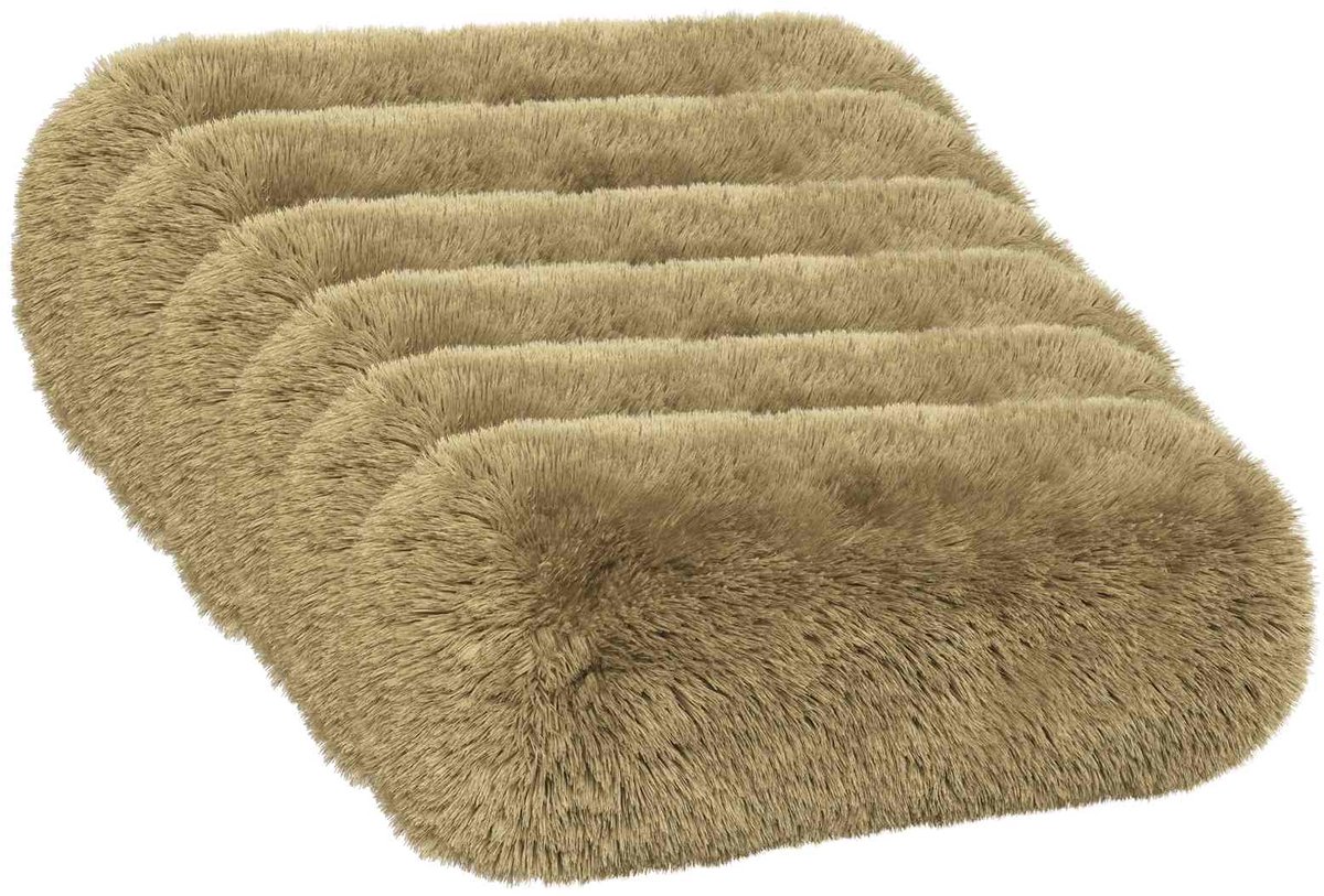 vidaXL Dekenkussen - 6 - st - HEERLEN - Lichtgrijs - Diam. - 15 - x - 40 - cm - PV - Fleece