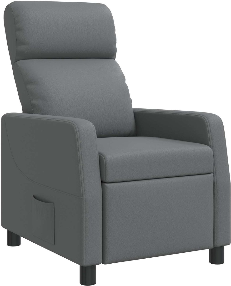vidaXL Recliner - Grijs - Kunstleer