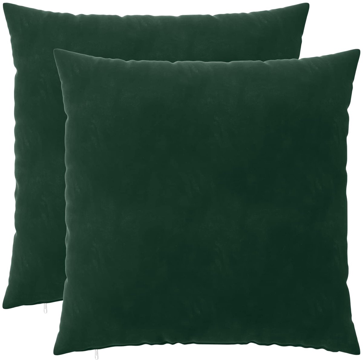 vidaXL Dekenkussen - 2 - st - HEERLEN - Donkergroen - 55 - x - 55 - cm - fluweel