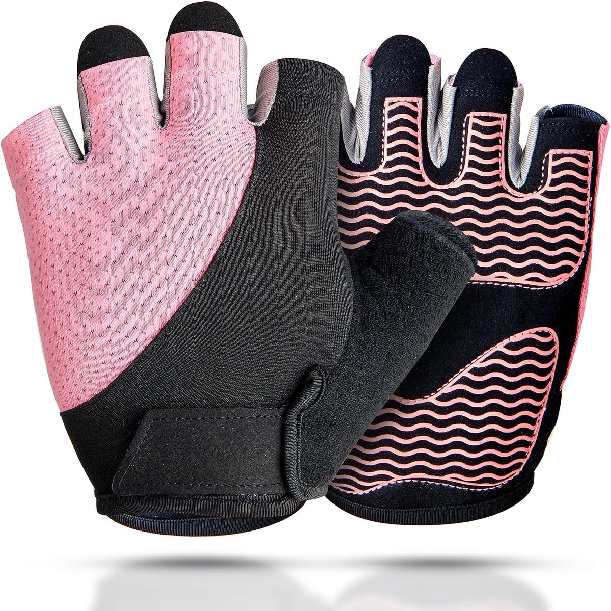 Trainingshandschoenen voor mannen en vrouwen, vingerloze gewichtheffen voor lichaamsbeweging, lichtgewicht ademende gymhandschoenen voor gewichtheffen, fitness, training, klimmen, fietsen en roeien