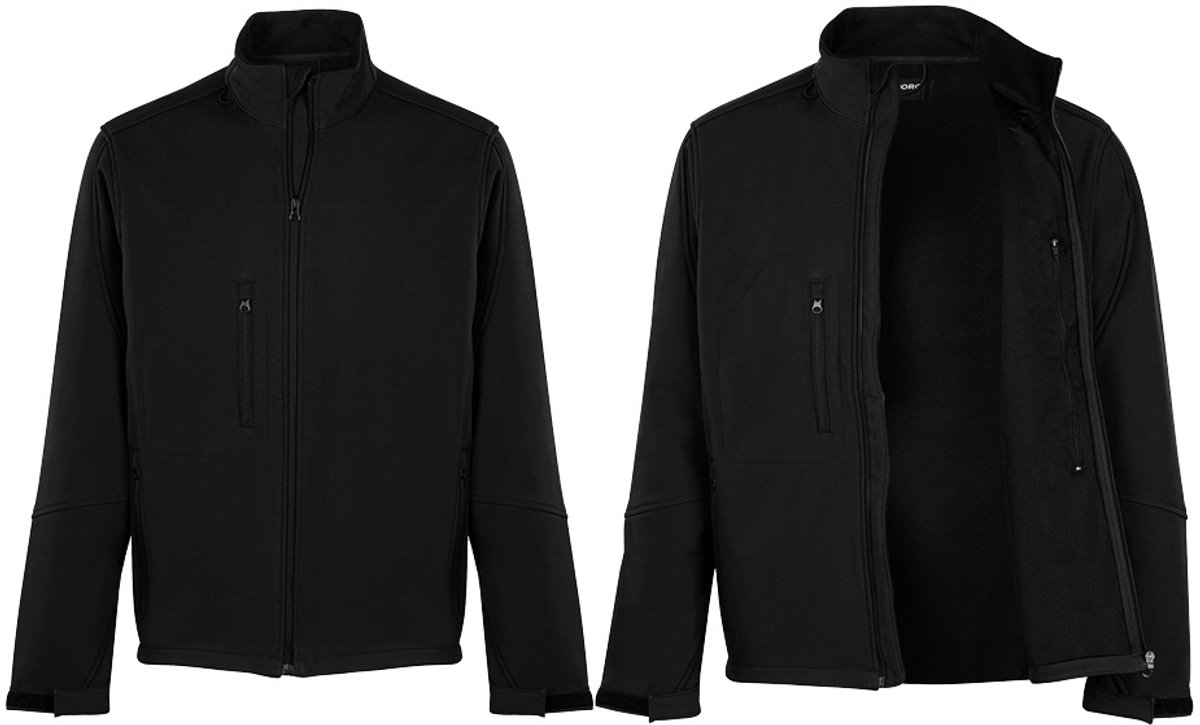 Milanoro - Wind- en waterdichte softshell jas - Jas zonder kap - Zwart - S