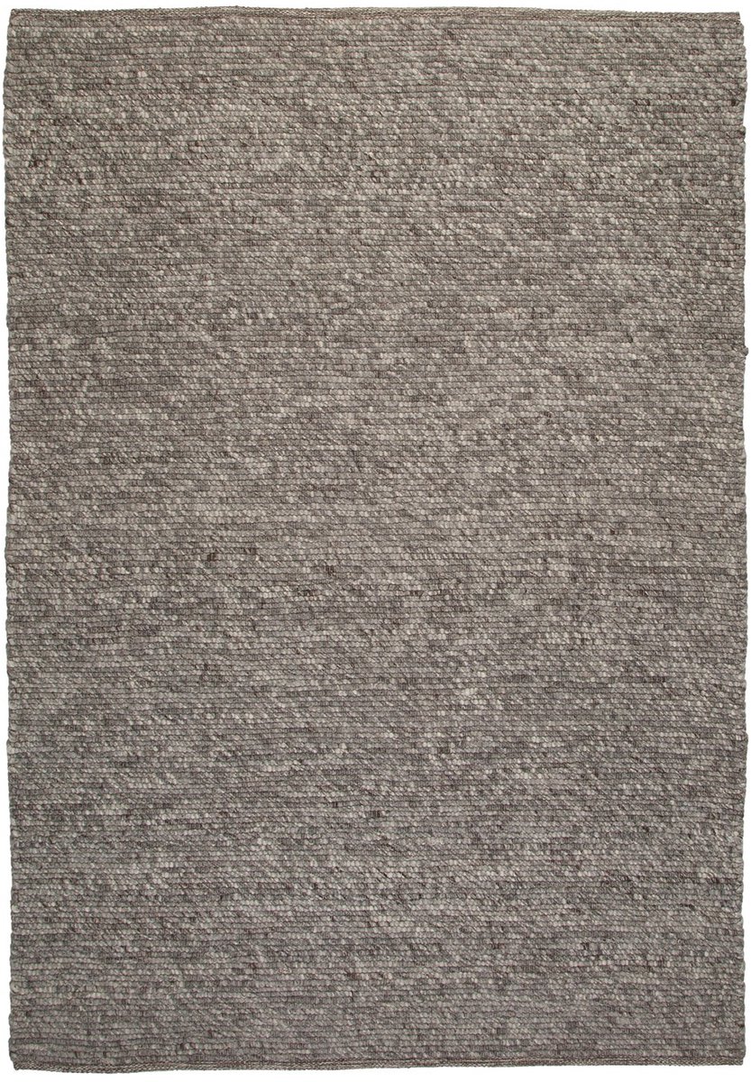 Dutch XXL Wollen Vloerkleed | Tapijt | Kvell | Gemeleerd | Zilver | 80x150 cm