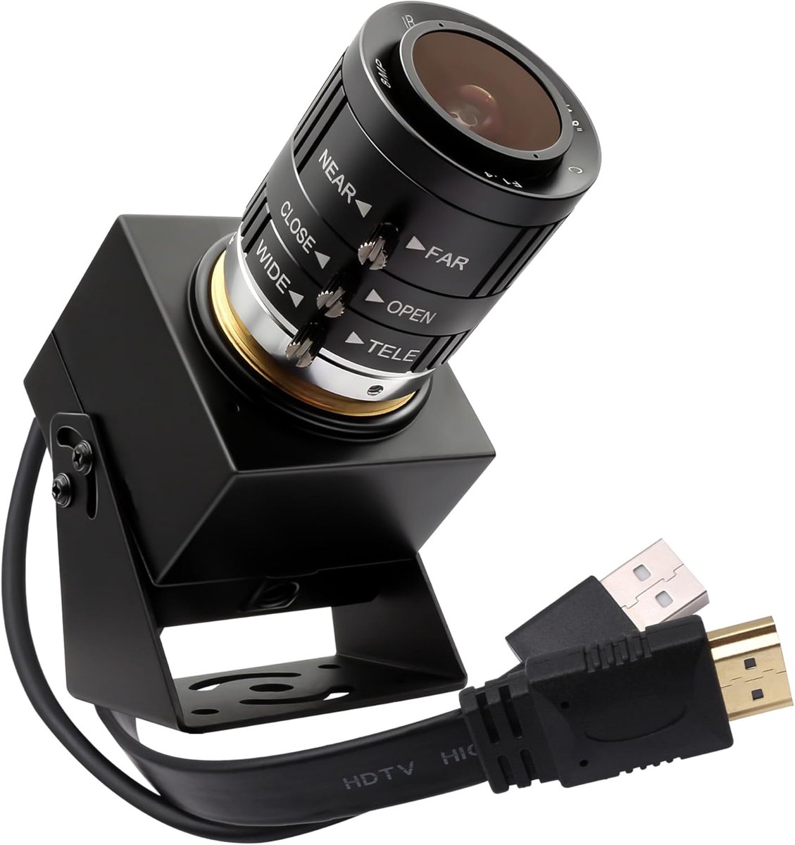 4K USB HDMI-camera, handmatige zoom, webcam, variabele focus, externe computercamera, H.264, industriële camera, USB en HDMI, dubbele uitgang voor laptop, tablet, tv-monitor