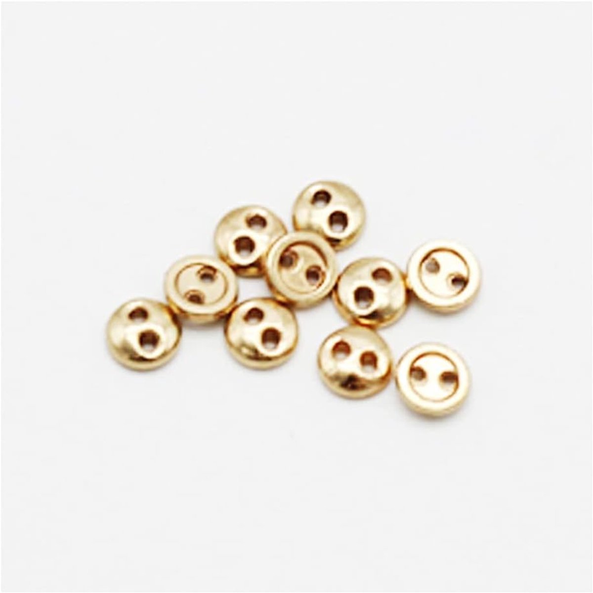50 stuks 2 gaatjes mini metalen ronde knopen kleine brood knopen voor poppenkleding tasdecoratie naaien handwerk