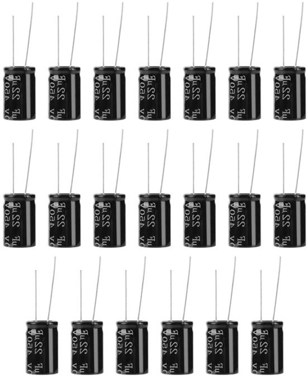 22uF 450V axiale elektrolytische condensatoren - met lange kabels - Elektronische component - voor buizenversterker - Set van 20