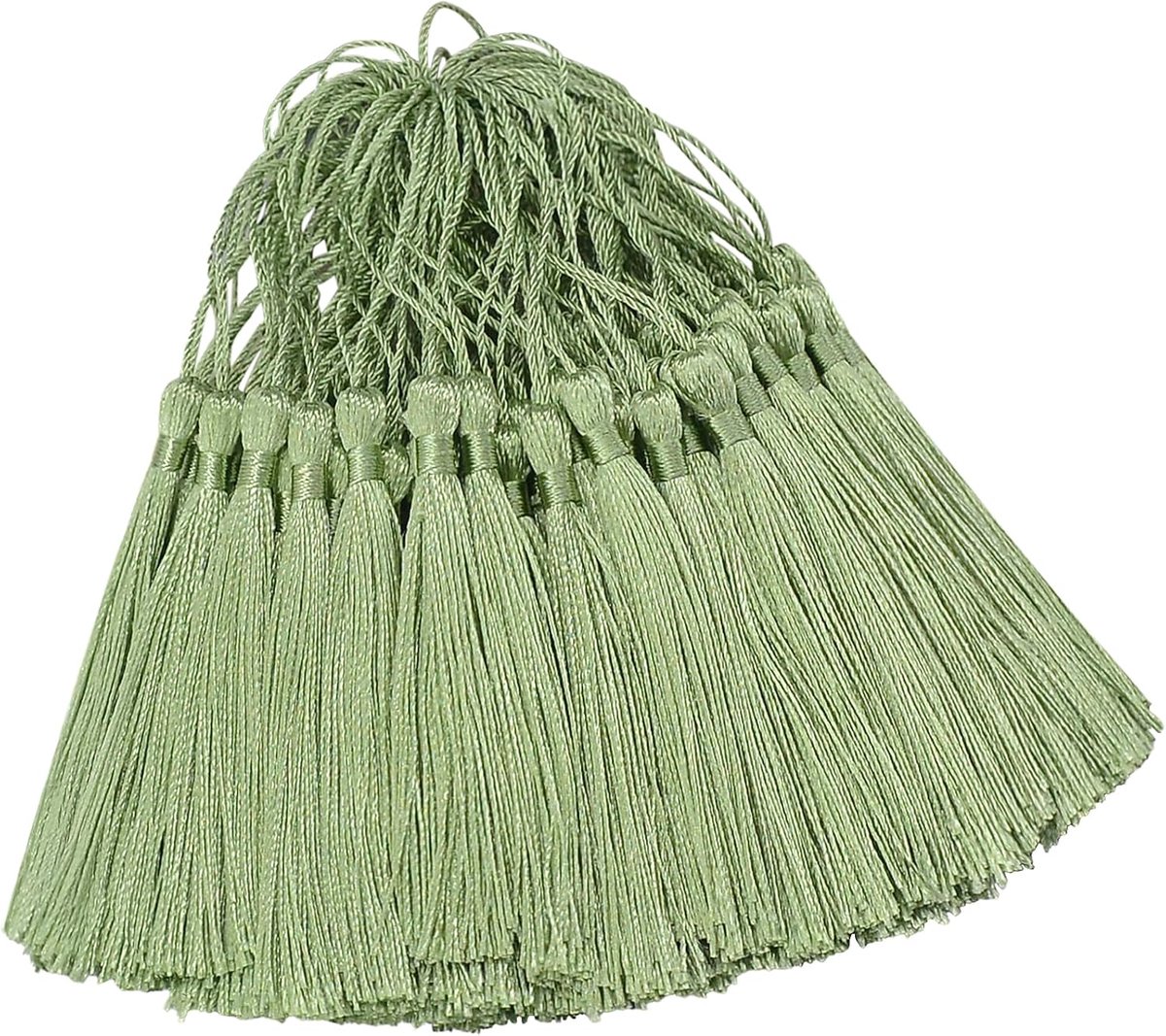 100 stuks mini zijdeachtige kwasthangers, klein knutselen voor doe-het-zelf bladwijzers, slinger, armband, oorbel, ketting, tas, kaart, sleutelhanger, cadeau, decoratie, gepersonaliseerde