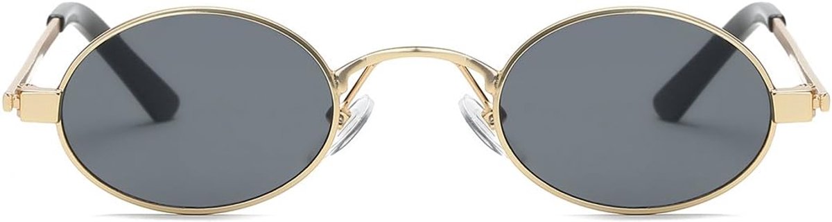 Kimorn Zonnebril klein rond metalen frame ovaal snoepkleuren unisex glazen K0577