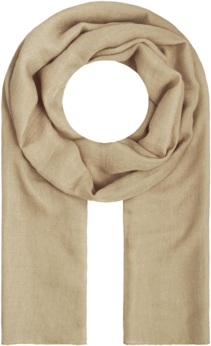 Lima Smal gesneden dameshalsdoek, licht effen, dun, effen, zacht, zomersjaal, overgangssjaal, beige