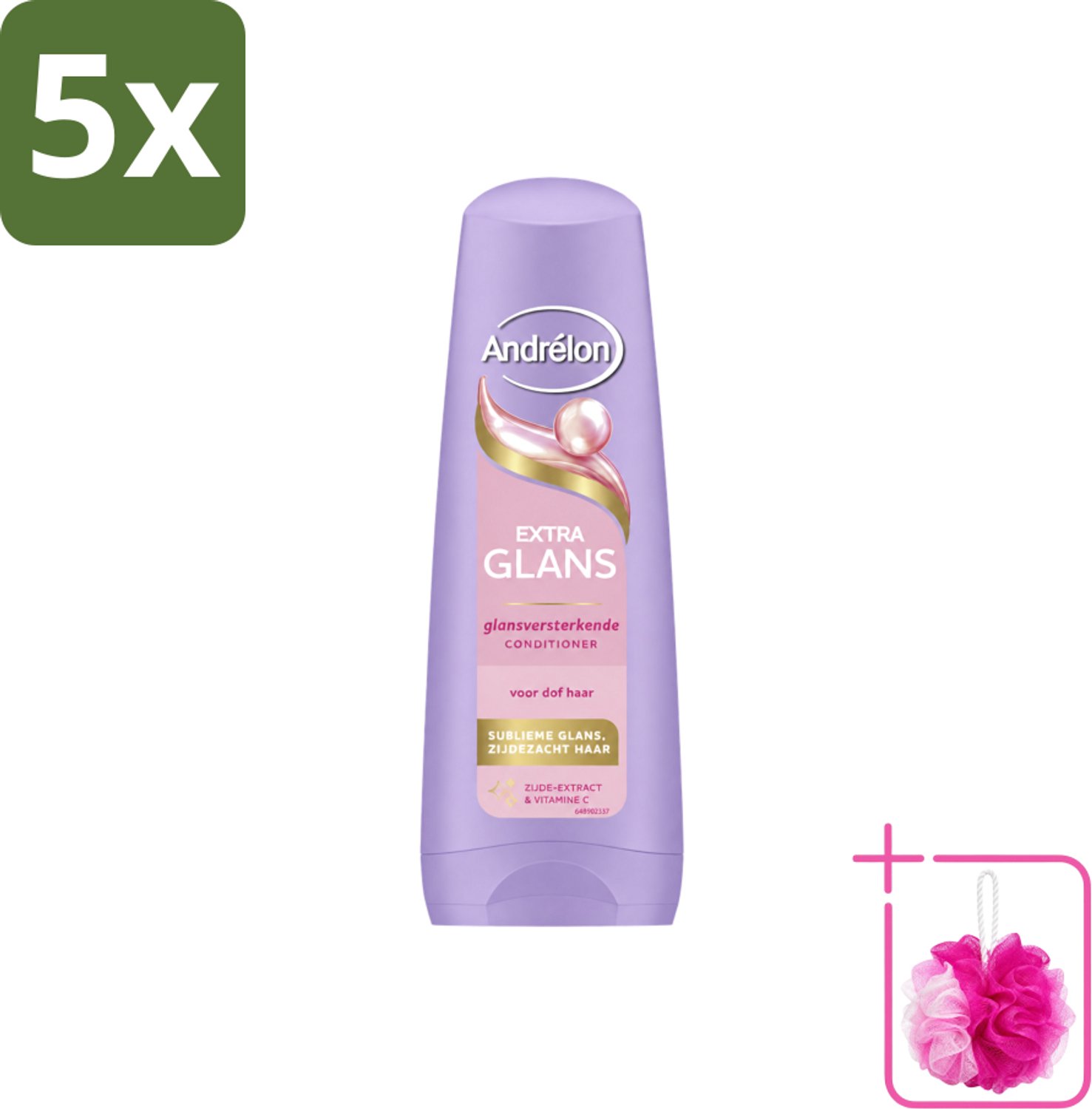 5 x Andrélon – Conditioner – Extra Glans – 200 ml - Bulkverpakking - Glans - Douchemop - Haar verzorging