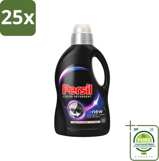 25 x Persil Color Detergent - Vloeibaar Wasmiddel - Donkere Was - 25 Wasbeurten - Grootverpakking - Vaatwasstrips - Donkere Was - Kleurbehoud - Vlekverwijdering - Wasmiddel - Wasbeurten