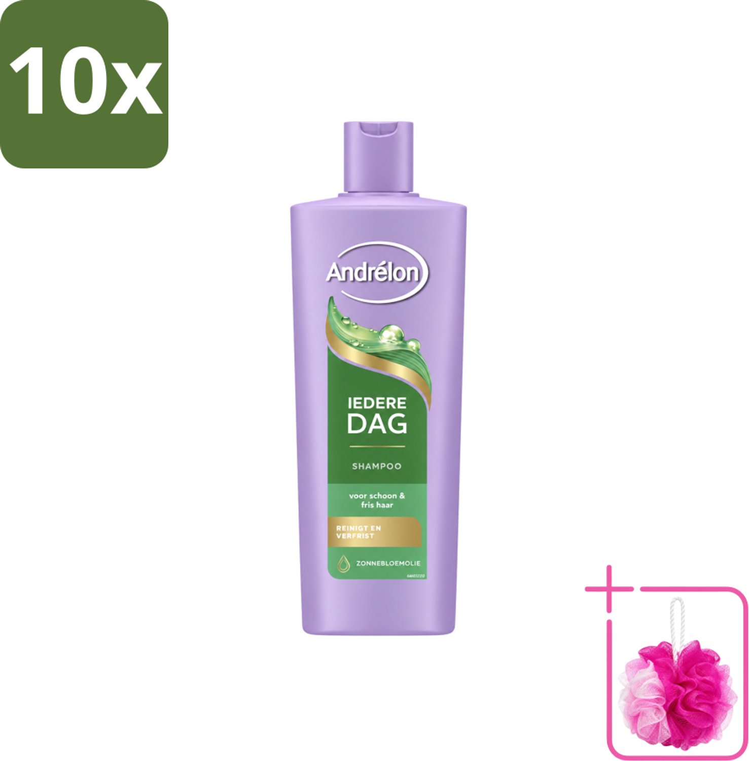 10 x Andrélon – Shampoo – Iedere Dag – 400 ml - Bulkverpakking - Dagelijks haar wassen - Douchemop - Fris haar