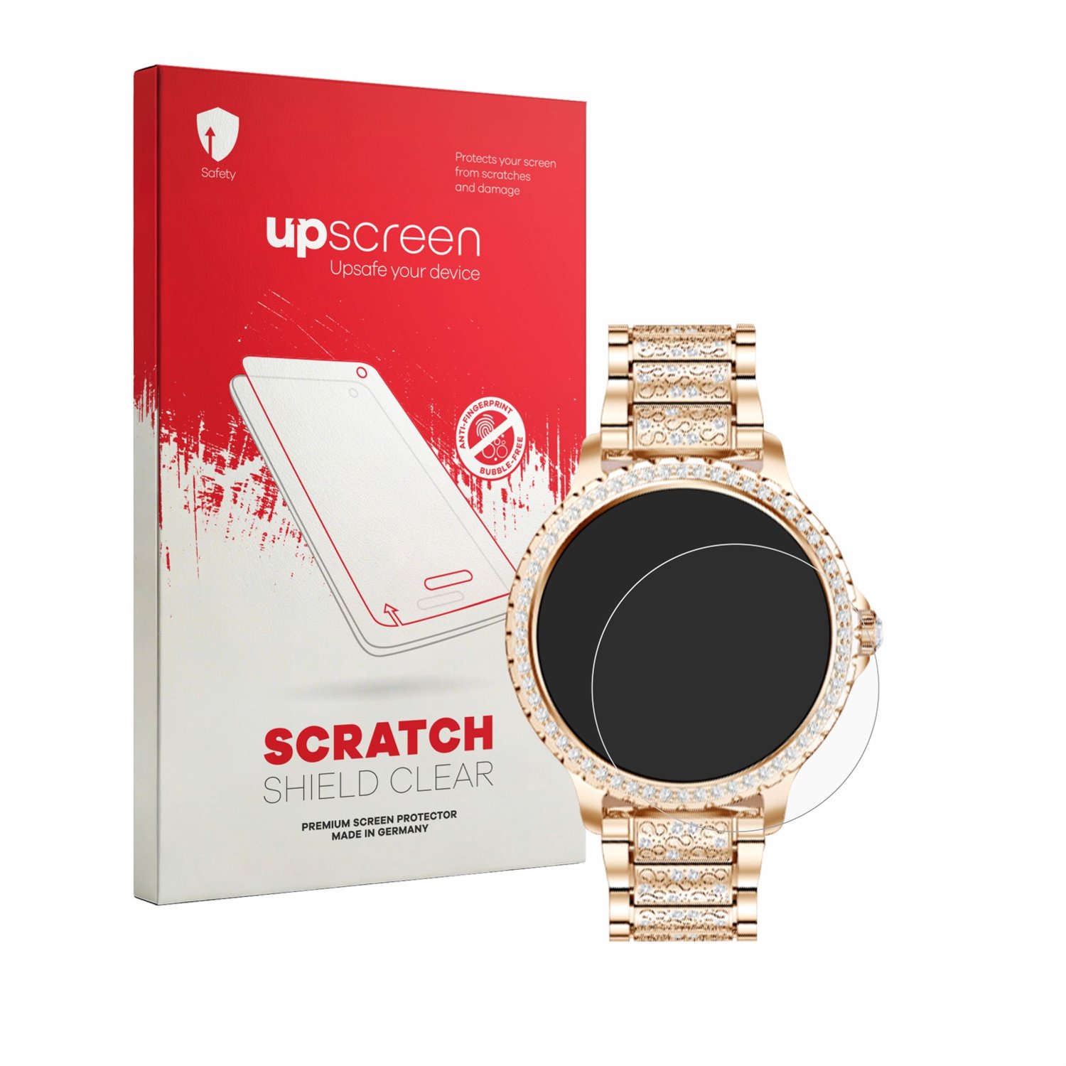 upscreen - Screenprotector voor fitonyo Smartwatch 1.32" - Folie Beschermfolie transparant
