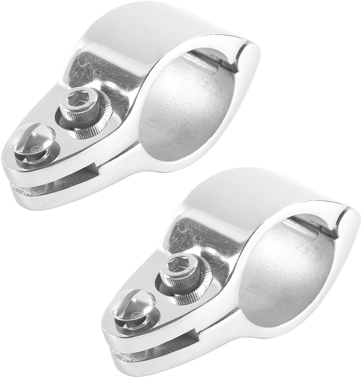 2 Stks Rvs Scharnierende Buis Klem Boot Bimini Top Vouwen Kaak Slide Kaak Slide Hardware Pijp Klem voor Boten Bimini 32mm