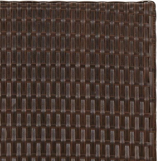 Bruin, 45 x 35 x 32 cm, van polyrotan met stalen frame, inklapbare tuintafel voor balkon en terras — afbeelding 5