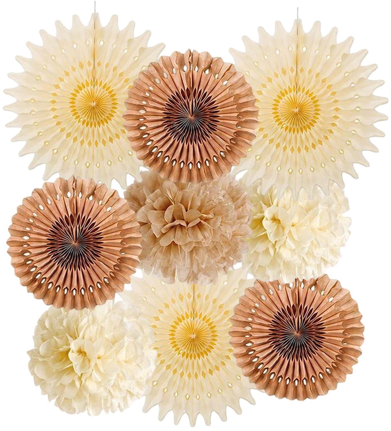Set van 10 Decoratieve Pompons voor Feestjes