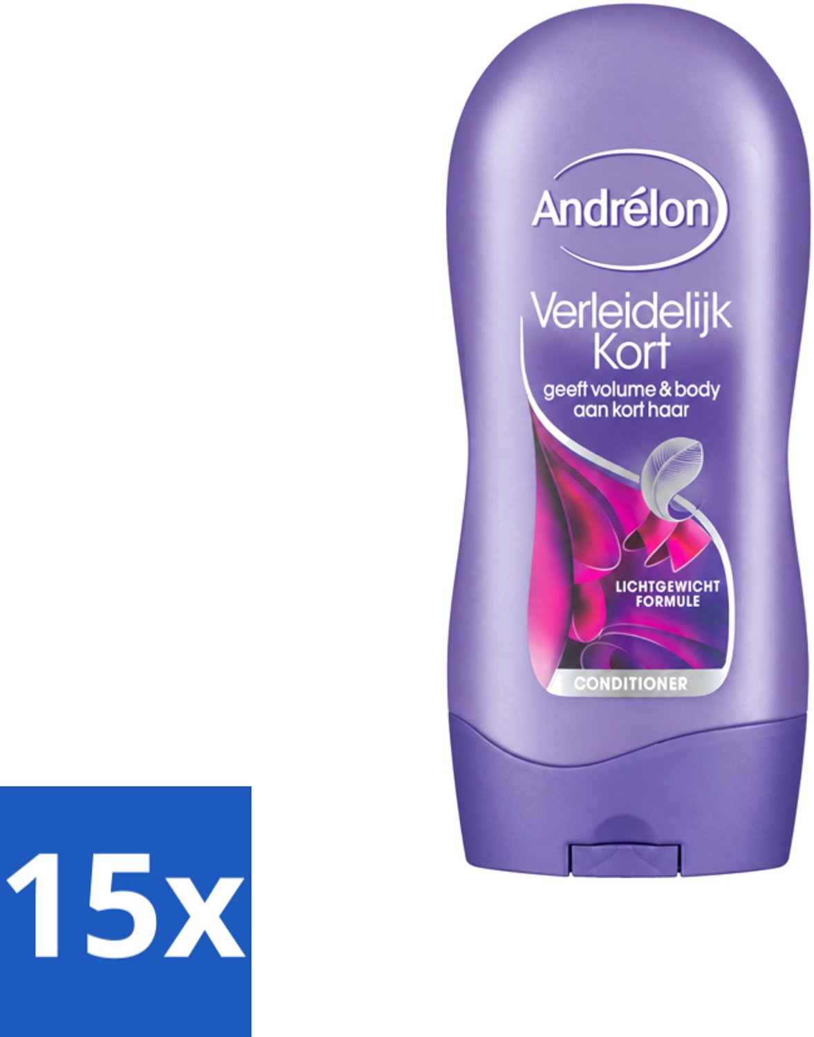 15 x Andrélon - Verleidelijk Kort - Conditioner - Voor Kort Haar - 300 ml - Voordeelverpakking - 15 stuks