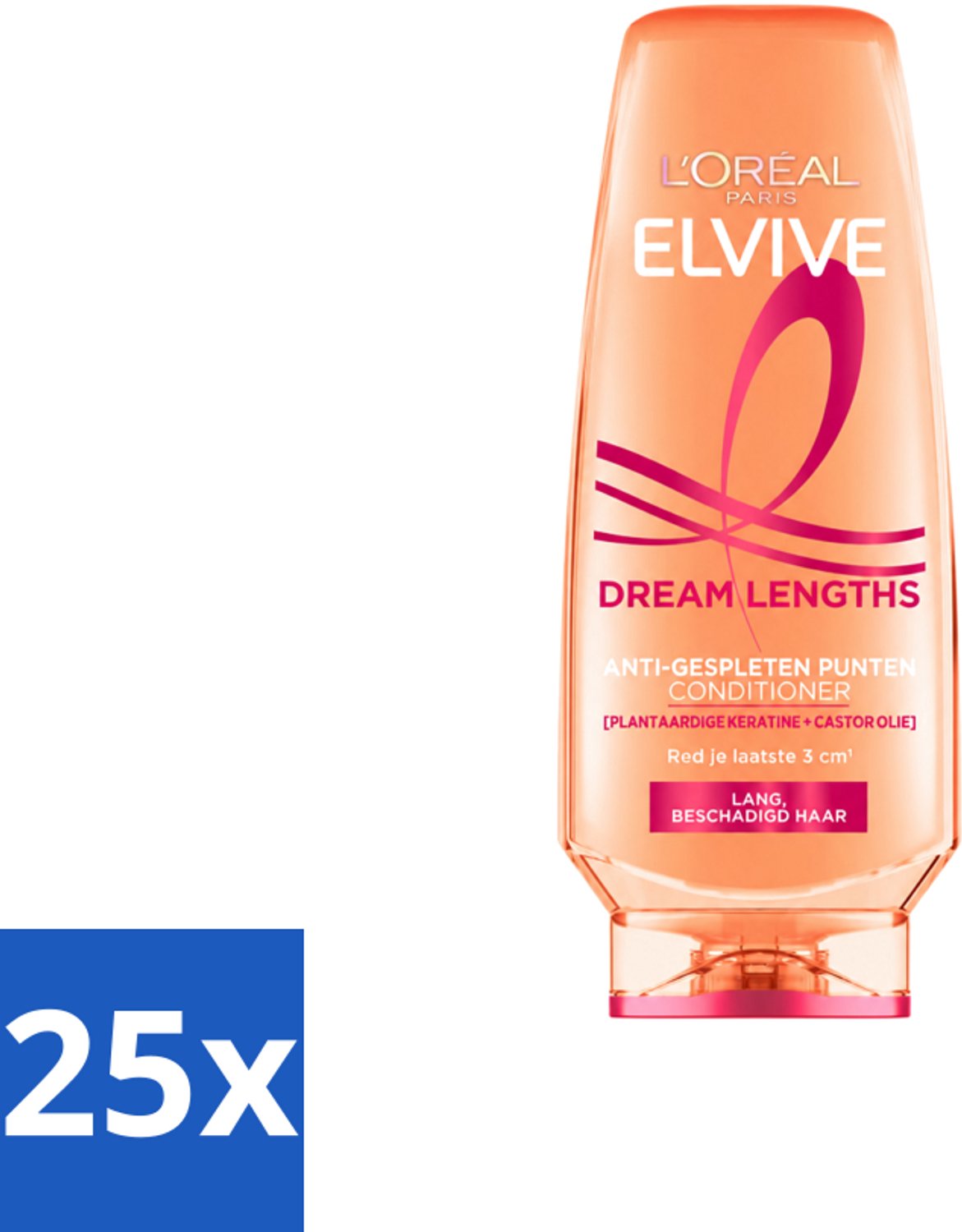 25 x L'Oréal Paris Elvive Dream Lengths - Conditioner - 250 ml - Voordeelverpakking - 25 stuks