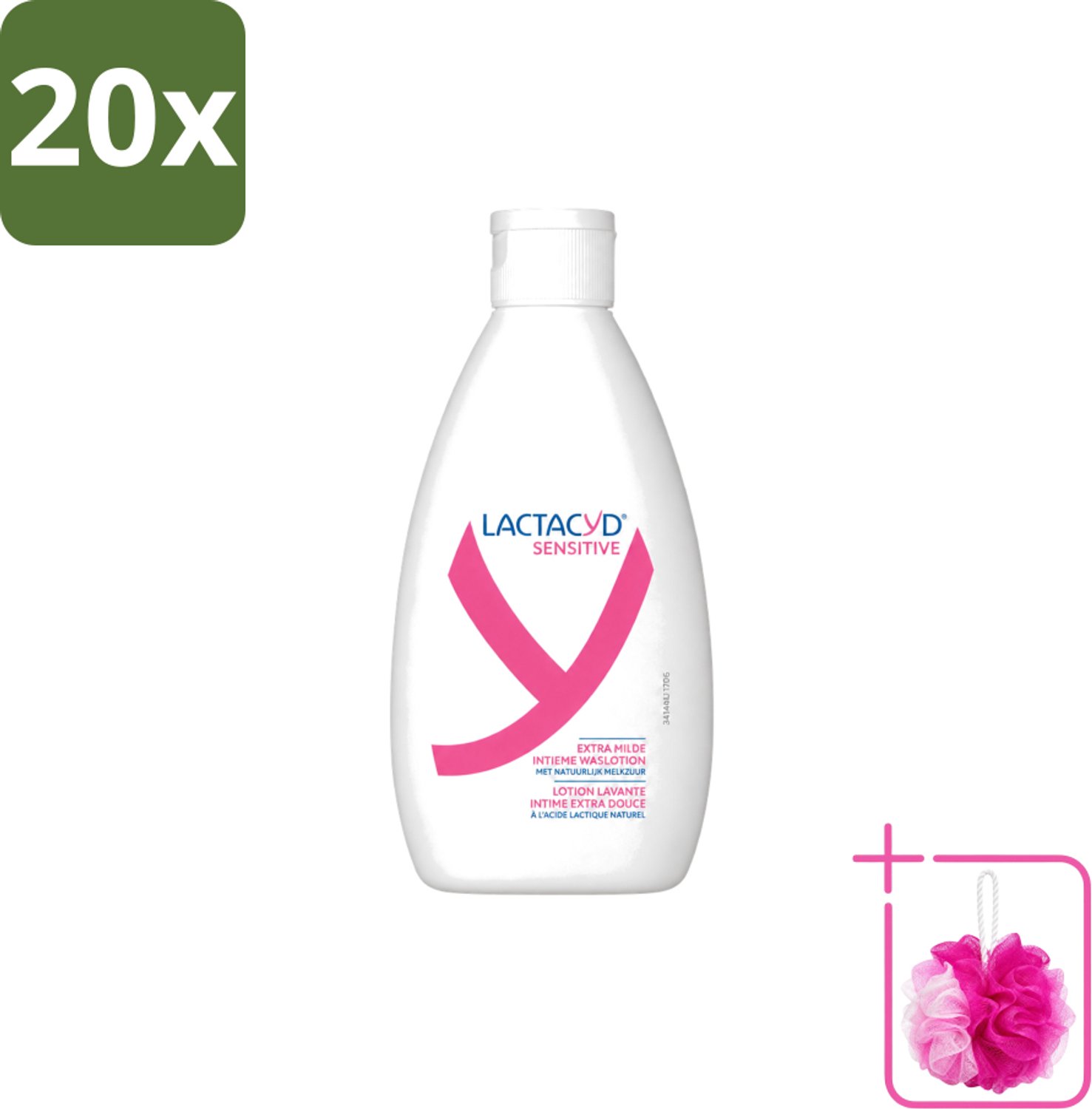 20 x Lactacyd Sensitive - Intieme Waslotion - Extra Gevoelig - Met Natuurlijk Melkzuur - 300 ml - Bulkverpakking - Intieme waslotion - Douchemop - Gevoelige huid
