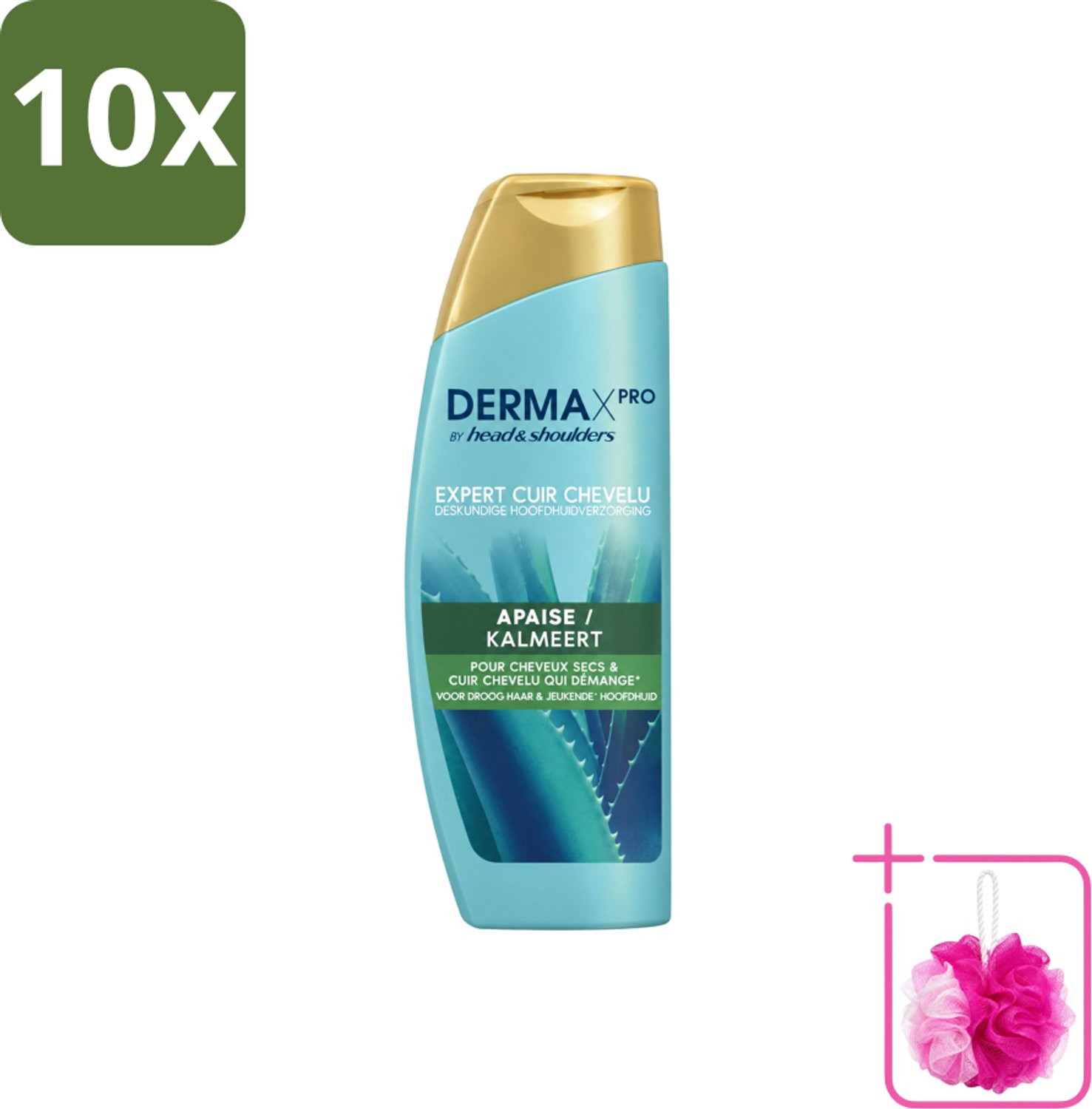 10 x Head & Shoulders - DermaX Pro - Anti-Roos Shampoo - Kalmeert - 470 ml - Bulkverpakking - Anti-roos shampoo - Douchemop - Droge hoofdhuid