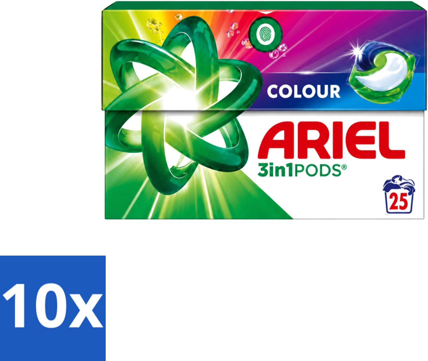 10 x Ariel – Pods 3in1 – Color – 500 g – 25 wasbeurten - Voordeelverpakking - 10 stuks