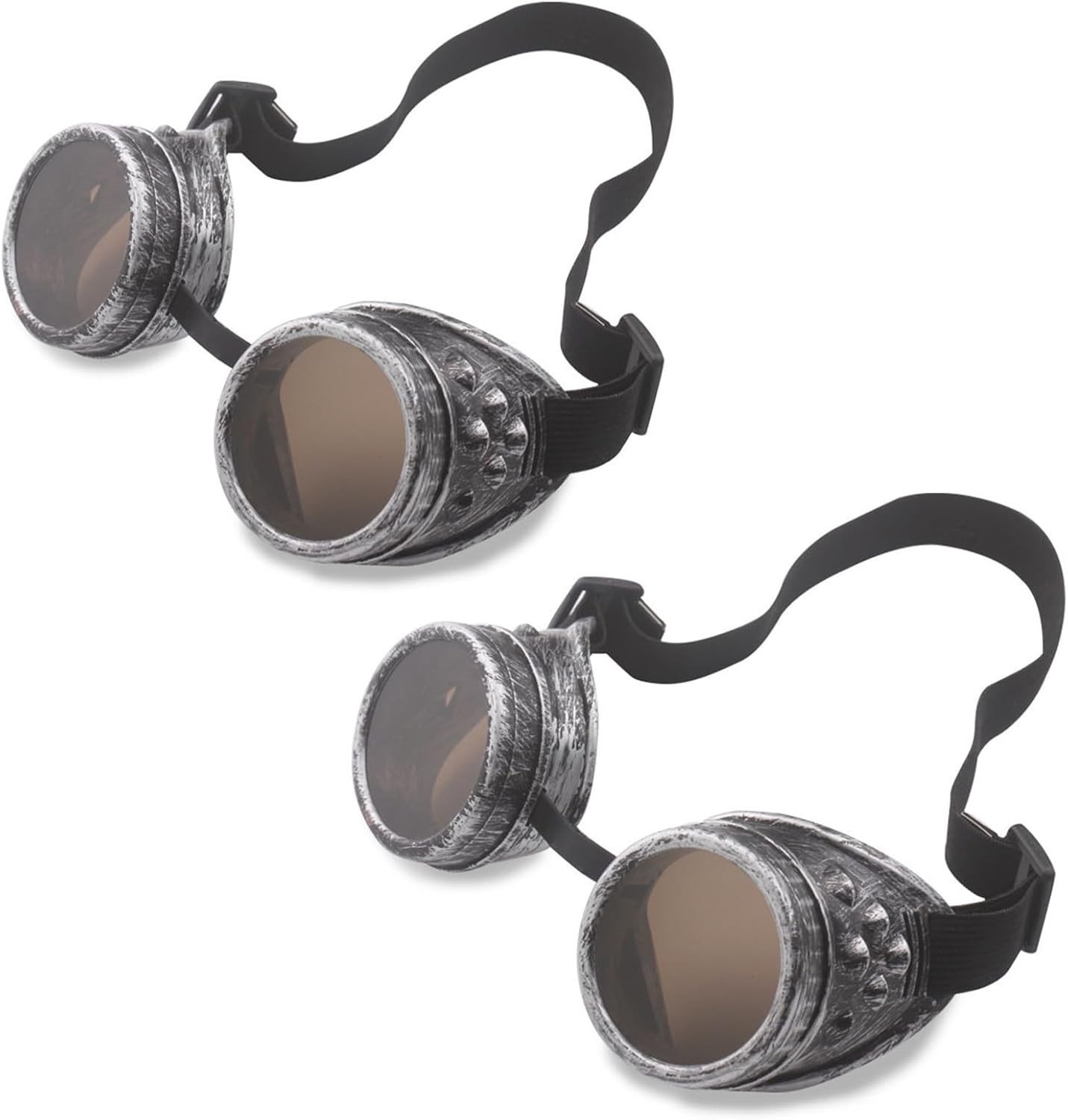 Retro Steampunk Lasbril Set van 2, Vintage Victorian Stijl, Ideaal voor Halloween en Carnavalsfeest, Must-Have Accessoires voor je Steampunk Outfit