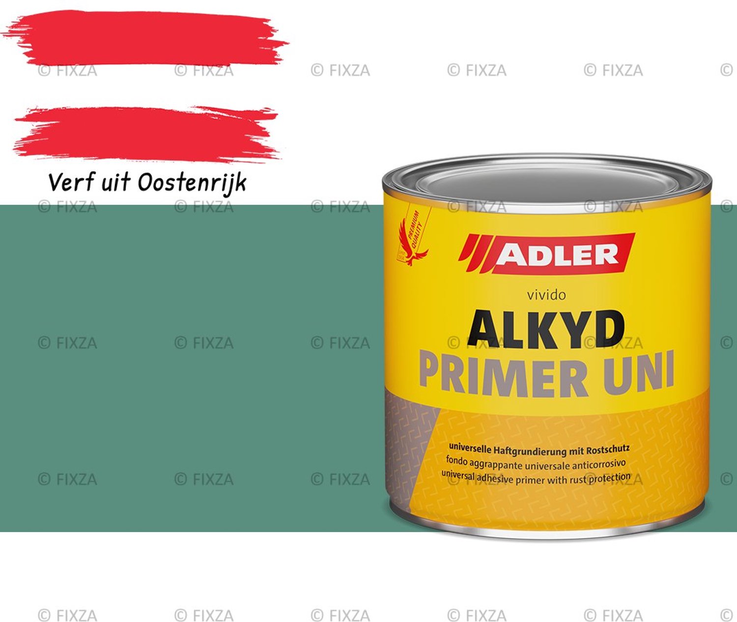 ADLER Alkyd Primer Uni – groen – 375 ml – 1K Hechtprimer & Roestwerende Metaalgrondverf voor IJzer, Staal, Zink, Aluminium & Kunststoffen – Sneldrogend – Binnen/Buiten
