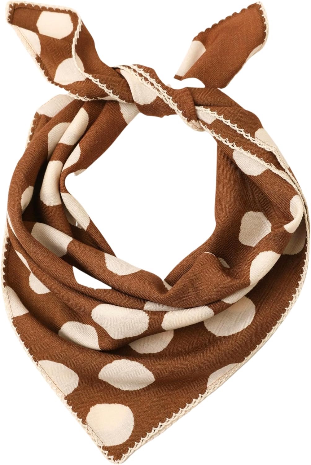 Dames Sjaal Wol Polka Dot met Kantrand - 65 cm